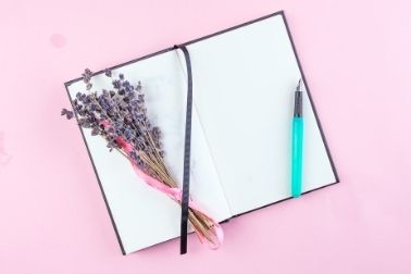 Real Pale Pink Leather Journal with Unlined Pages